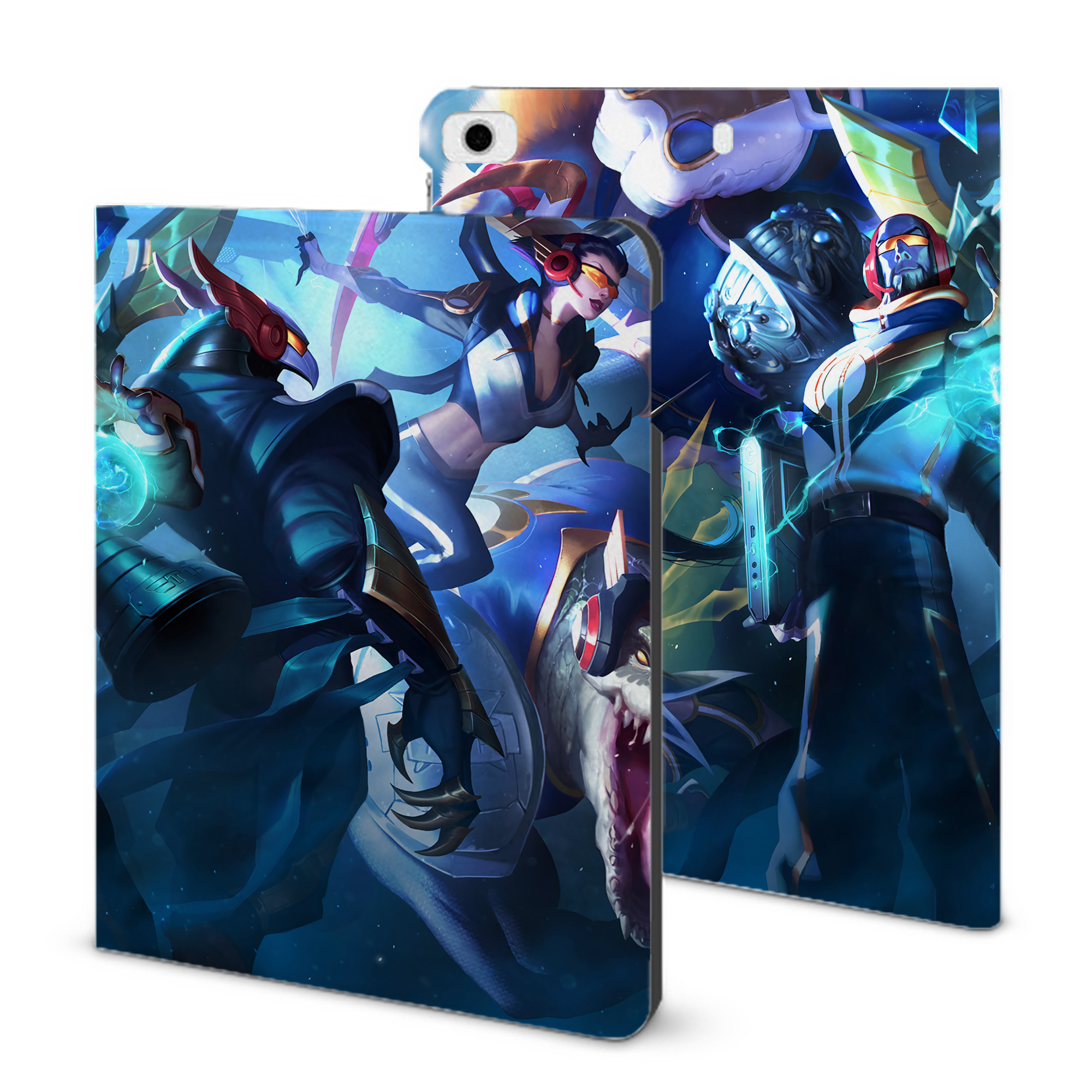 （画像用） リーグ・オブ・レジェンド League of Legends LOL IPad ケース ブック型 PUレザー TPU 耐衝撃 軽量 薄型 ペン収納なし 全面保護 IPad 各モデル対応